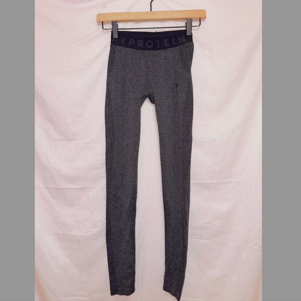 My Protein Gray Mid Rise Seamless Athletic Ankle Length Leggings size XS